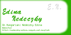 edina nedeczky business card